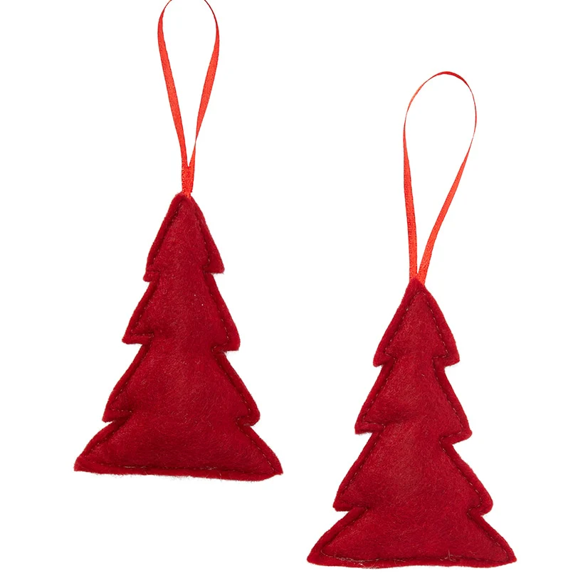 Plush Tree Ornaments Set of 2 - Image 3
