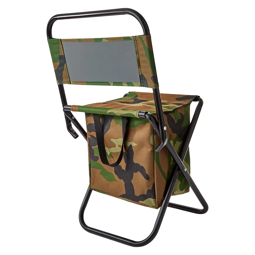 Portable Folding Outdoor Chair Lightweight Insulated Bag Camo Print - Image 2