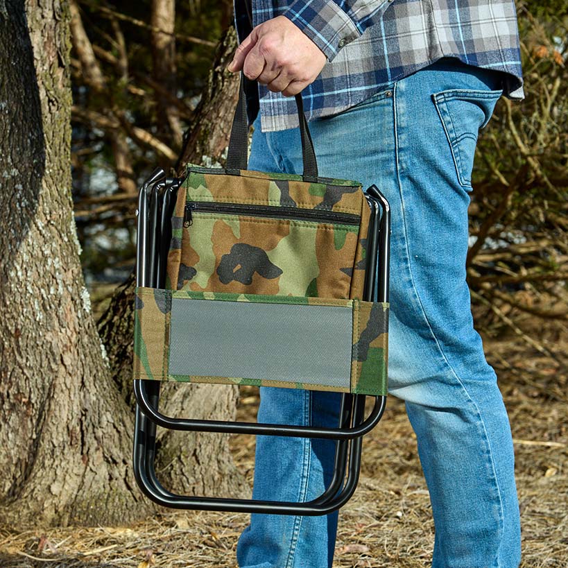Portable Folding Outdoor Chair Lightweight Insulated Bag Camo Print - Image 5
