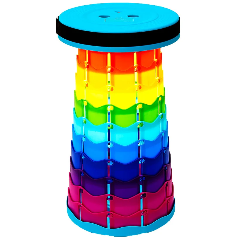 Portable Folding Stool With LED Light Height Adjustable Retractable - Image 8