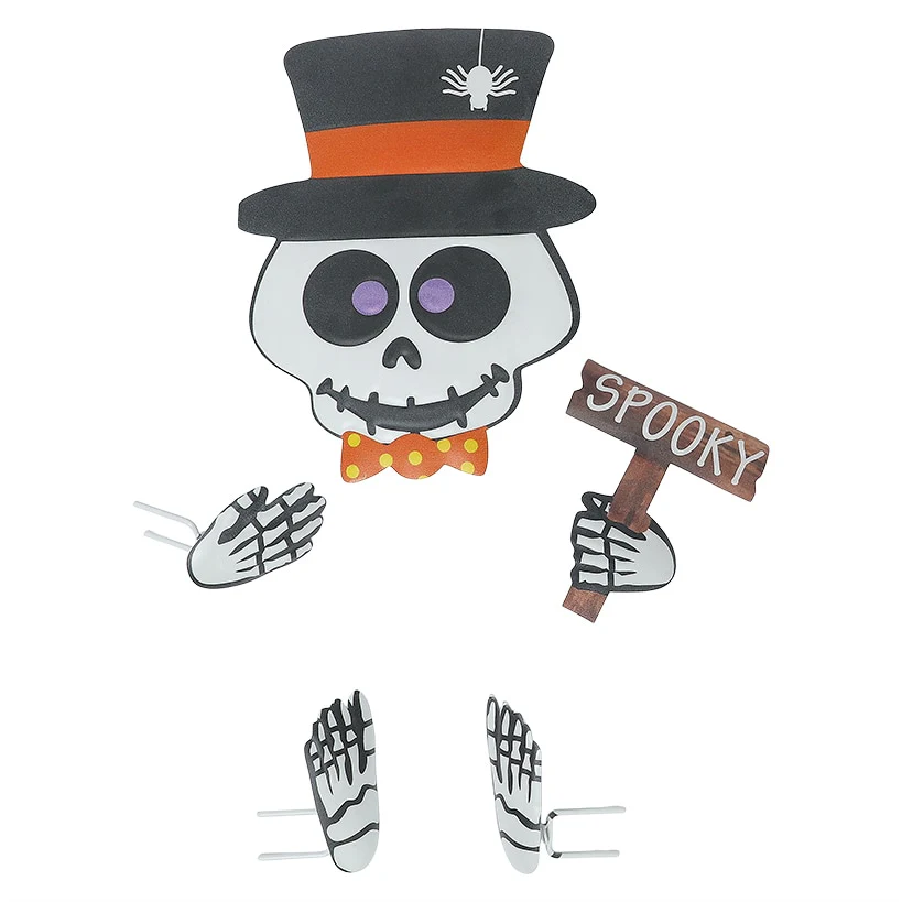 Pumpkin Decorating Kits Metal In Cat Ghost Bird Or Skeleton Characters - Image 13