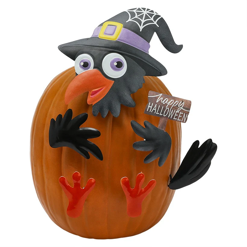 Pumpkin Decorating Kits Metal In Cat Ghost Bird Or Skeleton Characters - Image 4