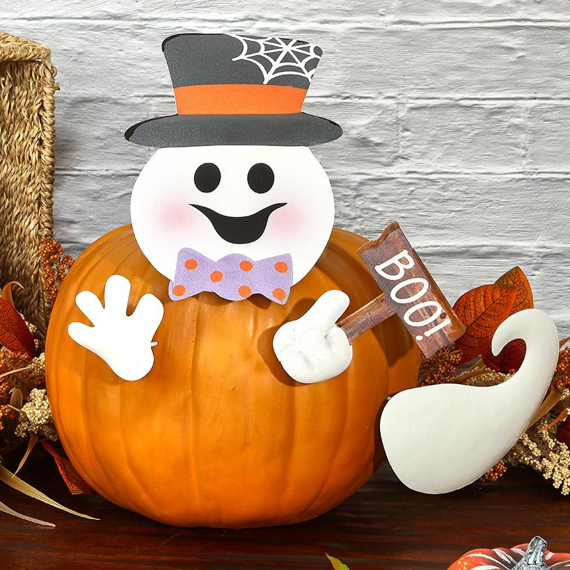 Pumpkin Decorating Kits Metal In Cat Ghost Bird Or Skeleton Characters - Image 7