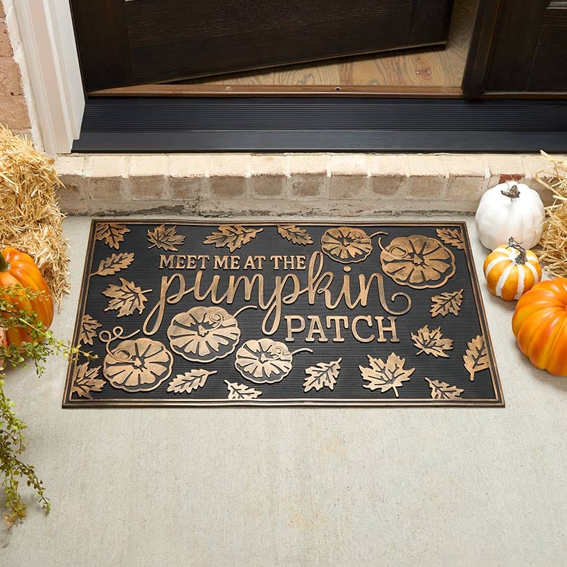 Pumpkin Patch Rubber Doormat or Set of 2 Rubber Stair Treads - Image 2