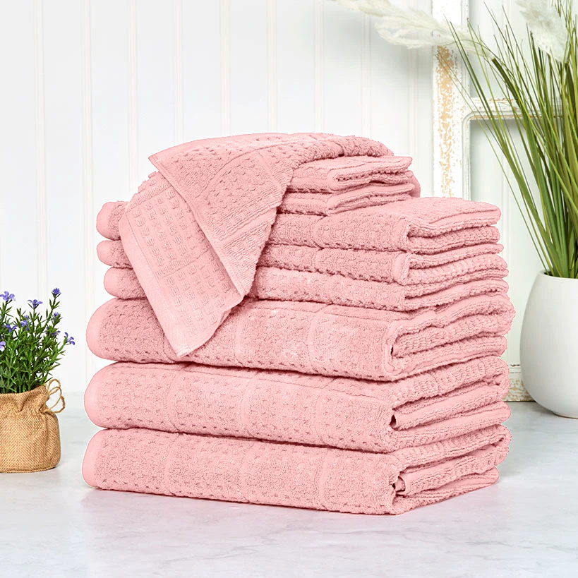 Quick Dry 100% Cotton Bath Towels, 6 Piece Set - Image 4