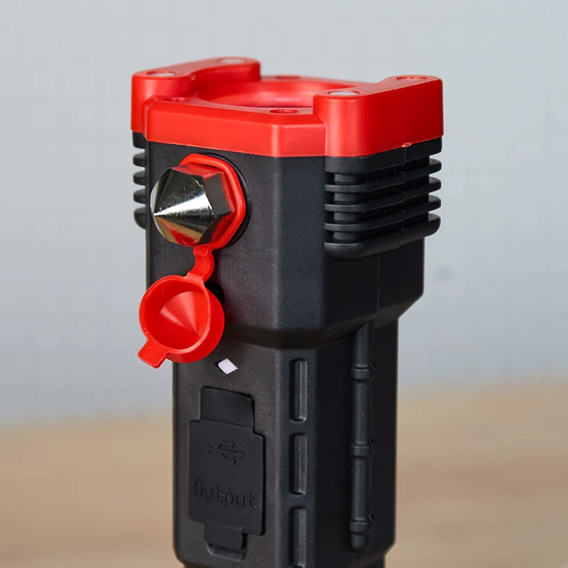 Rechargeable COB Flashlight With Safety Hammer and Blade - Image 4