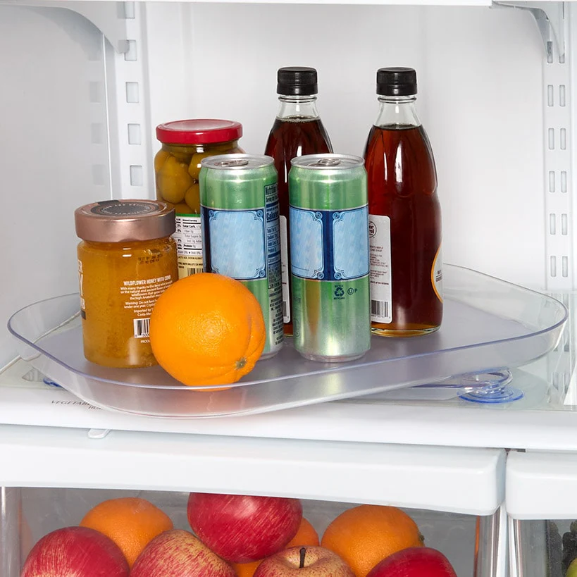 Refrigerator Lazy Susan Storage Organizer with Suction Cups - Image 3