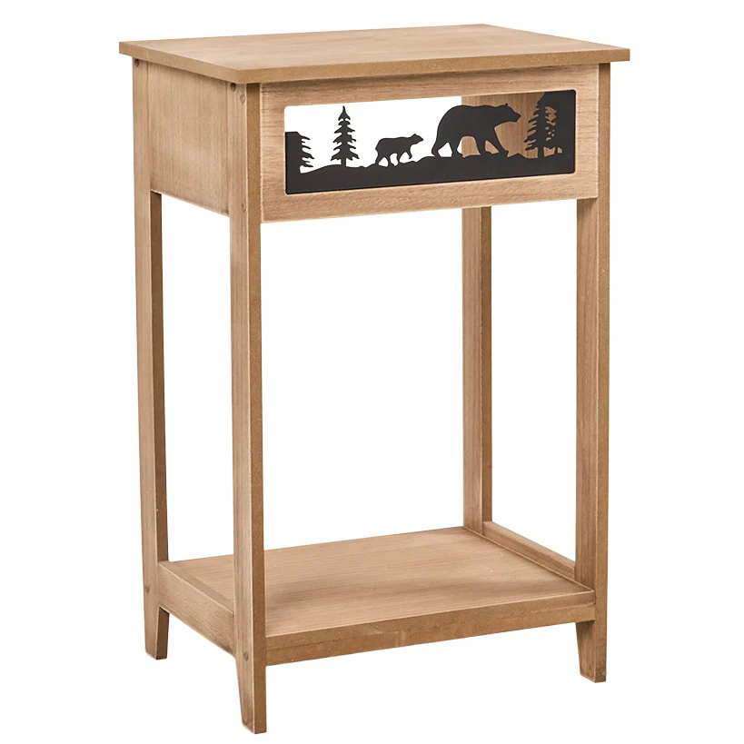Rustic Lodge Style Side Table - Image 2