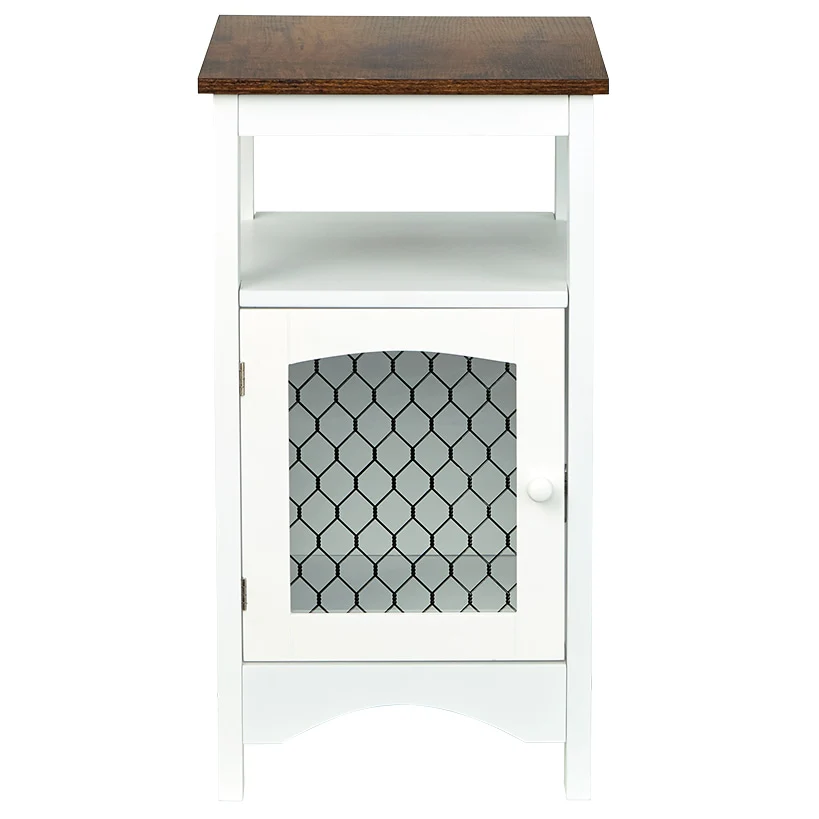 Rustic Two-Tone Side Table - Image 2
