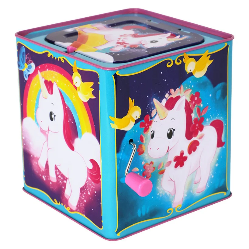 Schylling Unicorn Jack-In-The Box Pop and Glow - Image 2