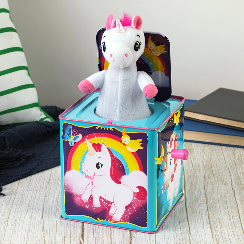 Schylling Unicorn Jack-In-The Box Pop and Glow - Image 6