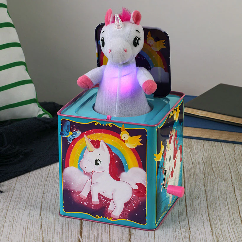 Schylling Unicorn Jack-In-The Box Pop and Glow - Image 8