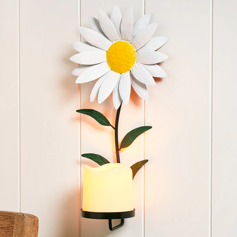 Sconce Flower LED Candle In Daisy Forget Me Not Hibiscus Or Sunflower - Image 2