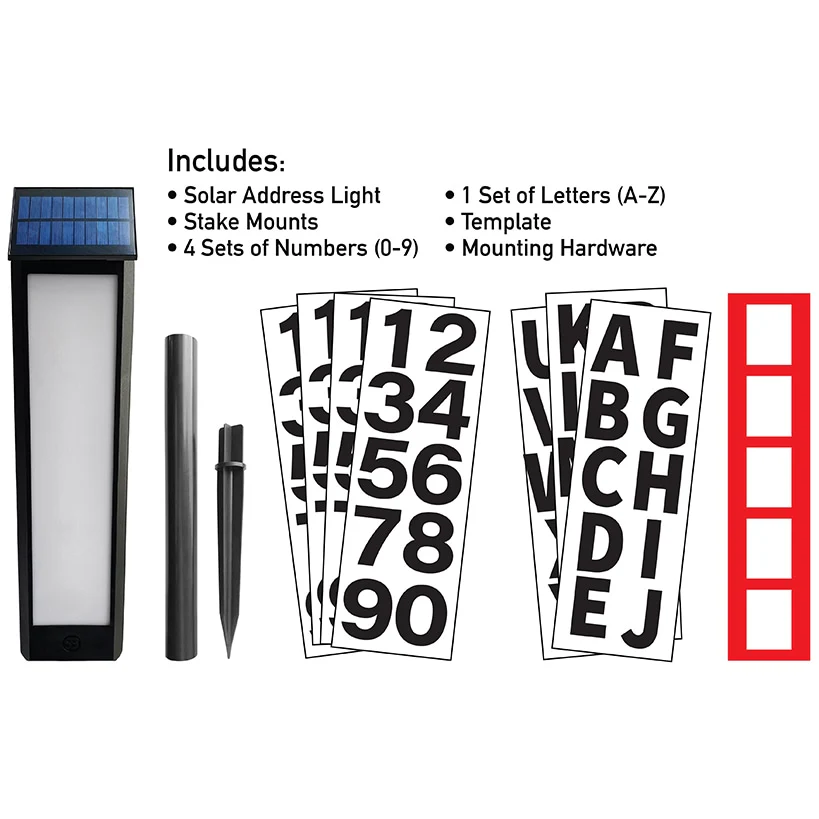 Sensor Brite® Solar Powered, Adjustable, House Address LED Light - Image 3
