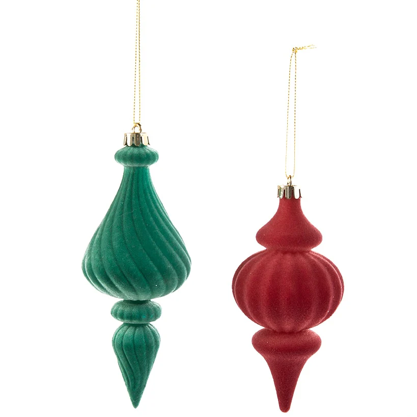 Set of 2 Arabesque Velvet Ornaments - Image 2