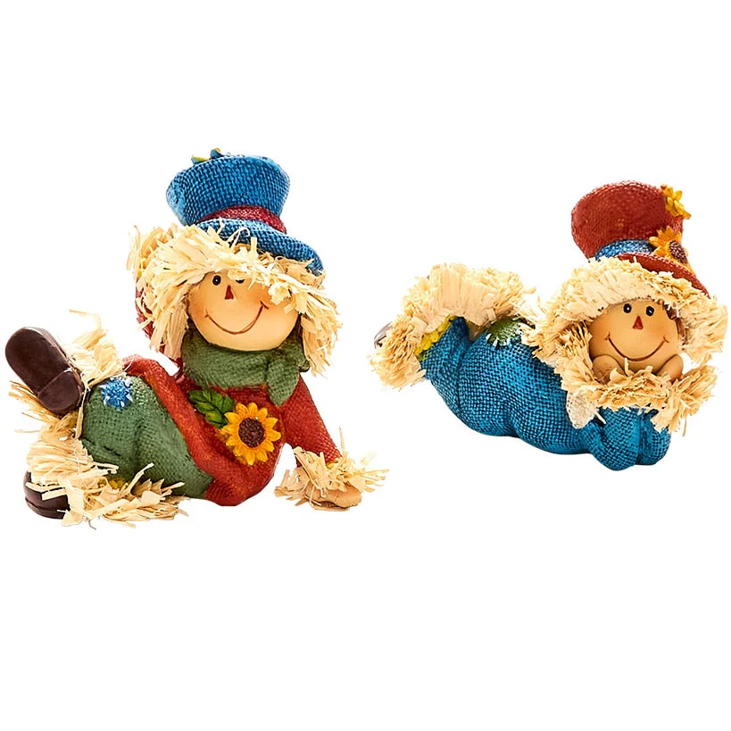 Set of 2 Harvest Scarecrow Pals Table Decor - Image 4