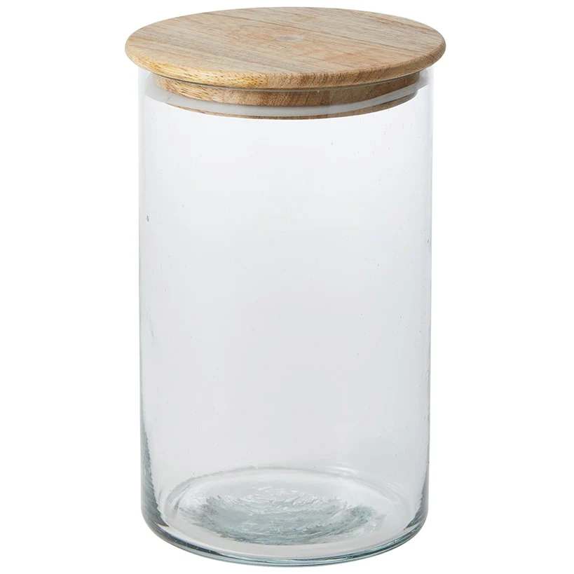 Set of 3 Canisters with Wood Lids - Image 3