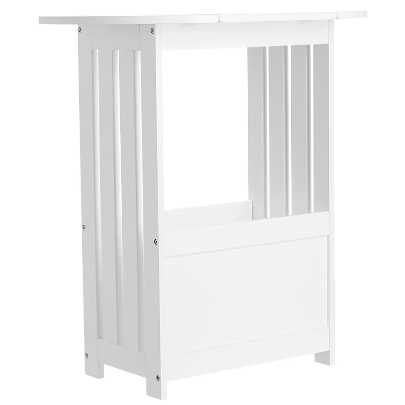 Side Table with Drop Leaf Top and Magazine Holder - 24"H - Image 2