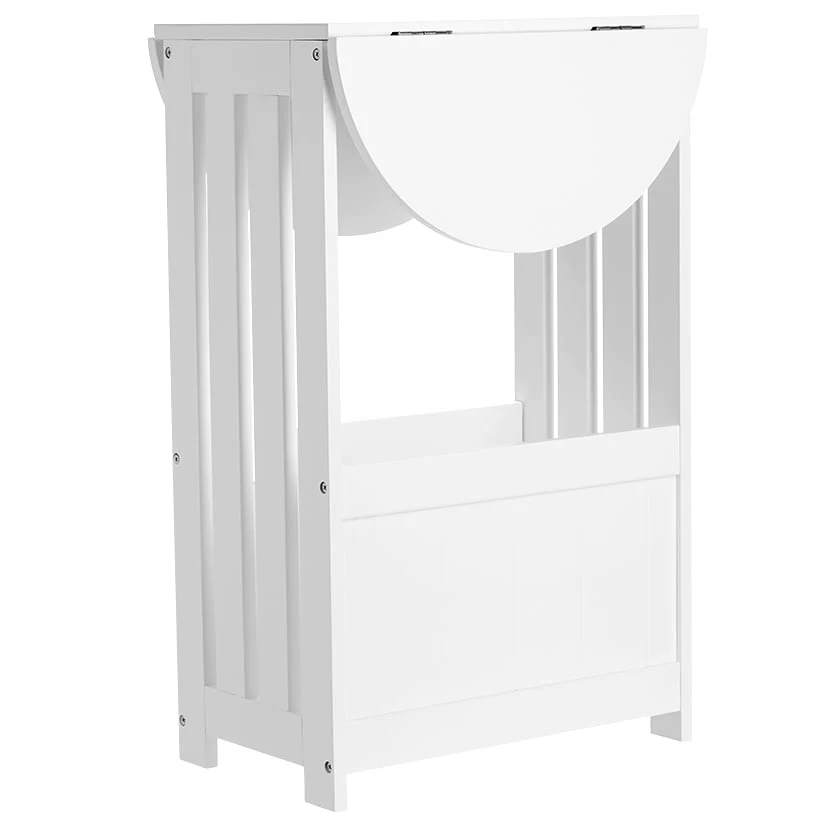Side Table with Drop Leaf Top and Magazine Holder - 24"H - Image 5