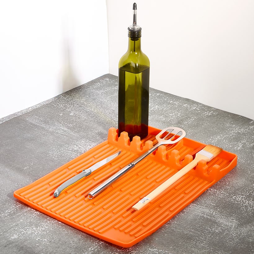 Silicone Grill Mat Griddle Tools Utensil Holder - Image 6