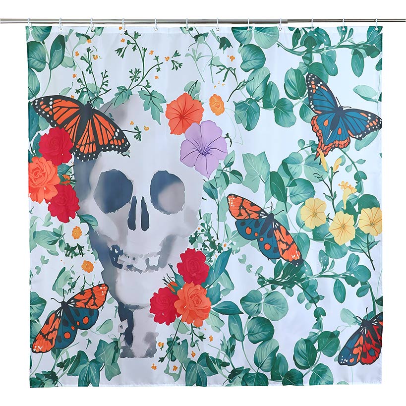 Skull, Flowers and Butterflies Halloween Bath Set 16 Pc. - Image 2