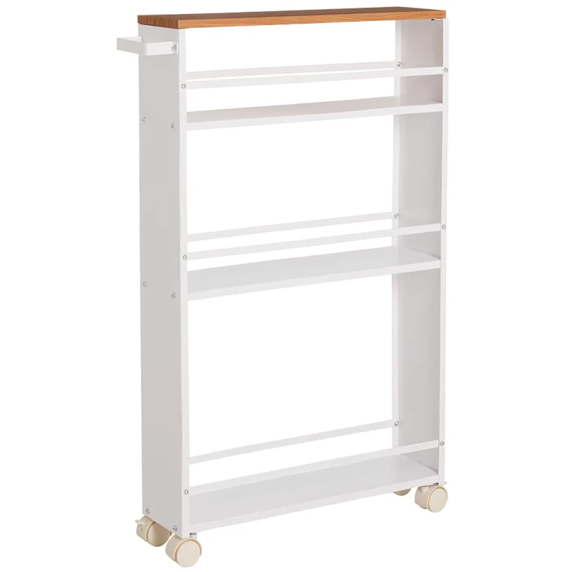 Slim Rolling Storage Cart with Handle 4 Tier - Image 4