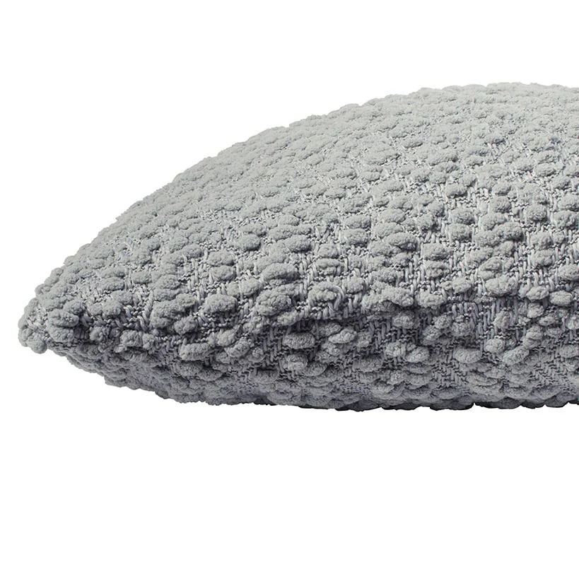 Snow Flocked Chenille Throw or Accent Pillow Light Gray - Image 5