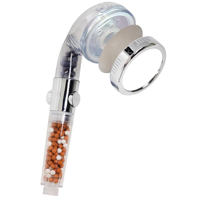 Soft Water High Pressure Shower Head - With 3 Spray Modes and Mineral Beads - Image 3