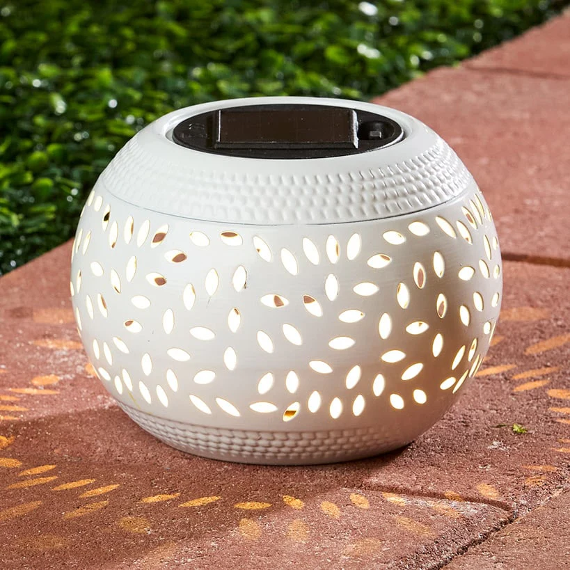 Solar Cutout Shadow Cast Round Table Lanterns - Image 3