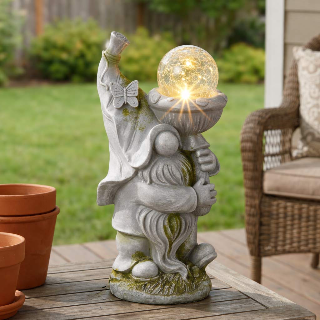 Solar Gnome Garden Statue - Image 2