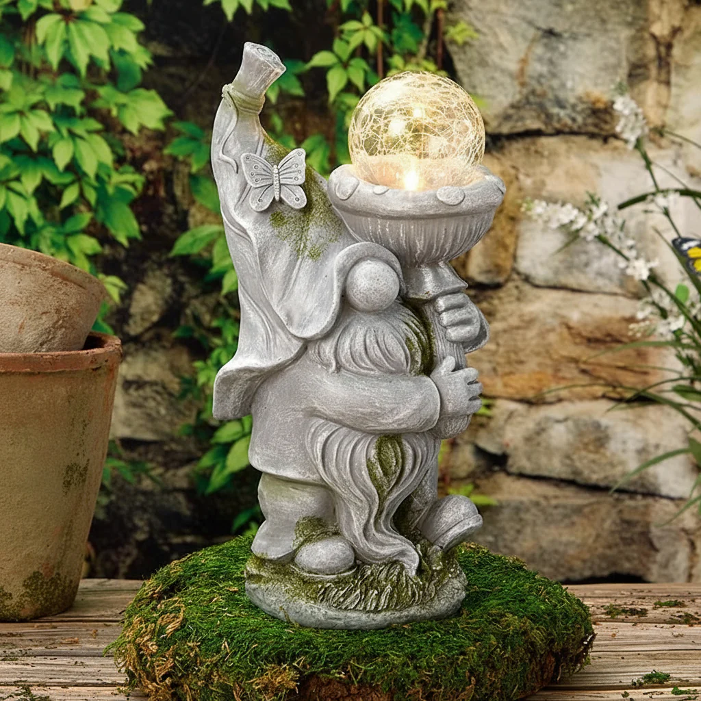 Solar Gnome Garden Statue - Image 3