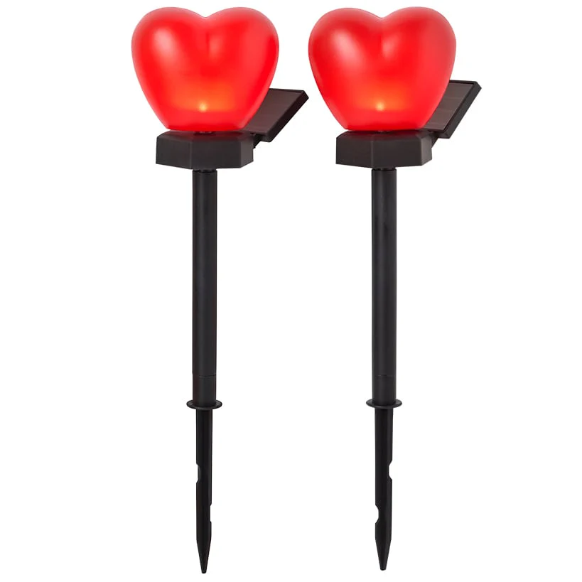 Solar Heart Garden Stakes-Set of 2 - Image 3