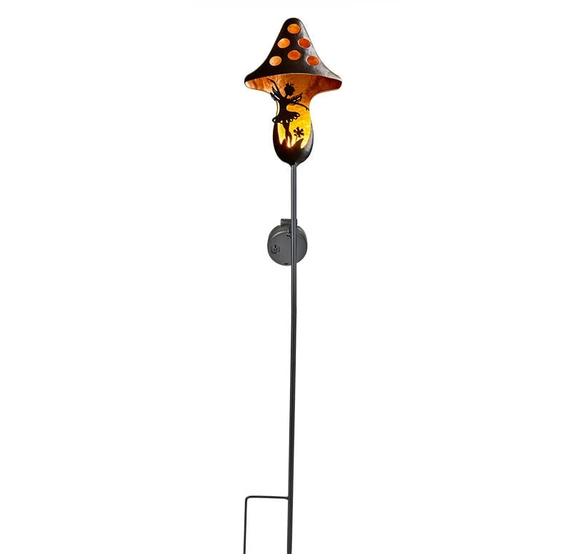 Solar Mushroom Stake With Fairy Accent - Image 2