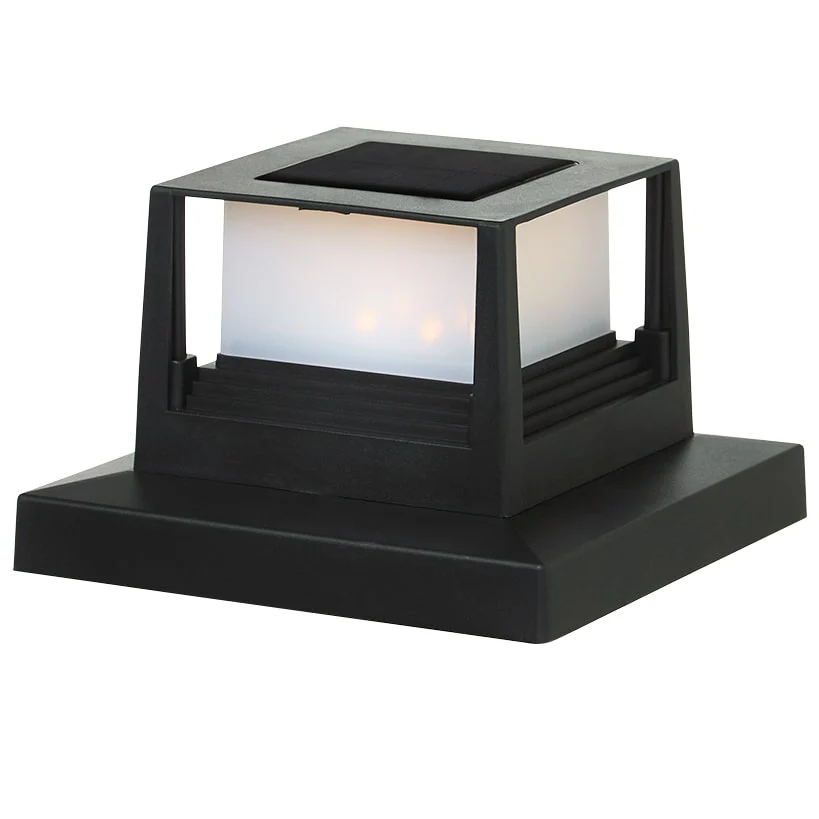 Solar Post Cap Light Square For Deck or Fence - Black or White - Image 4