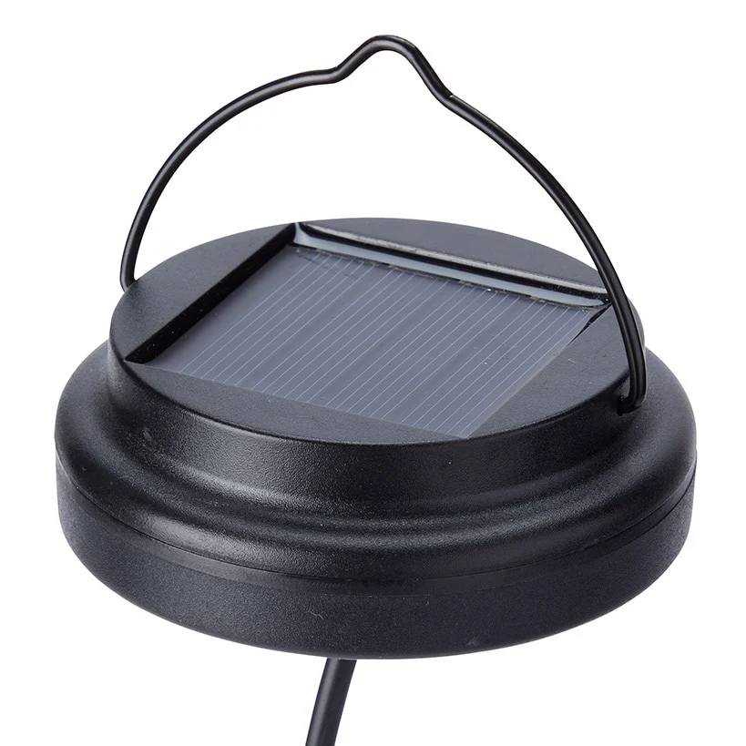 Solar-Powered Small Rattan Pendant Light – Natural and Brown - Image 3