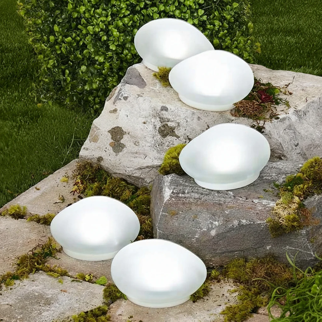 Solar White Rock Light Outdoor Decor - Image 4