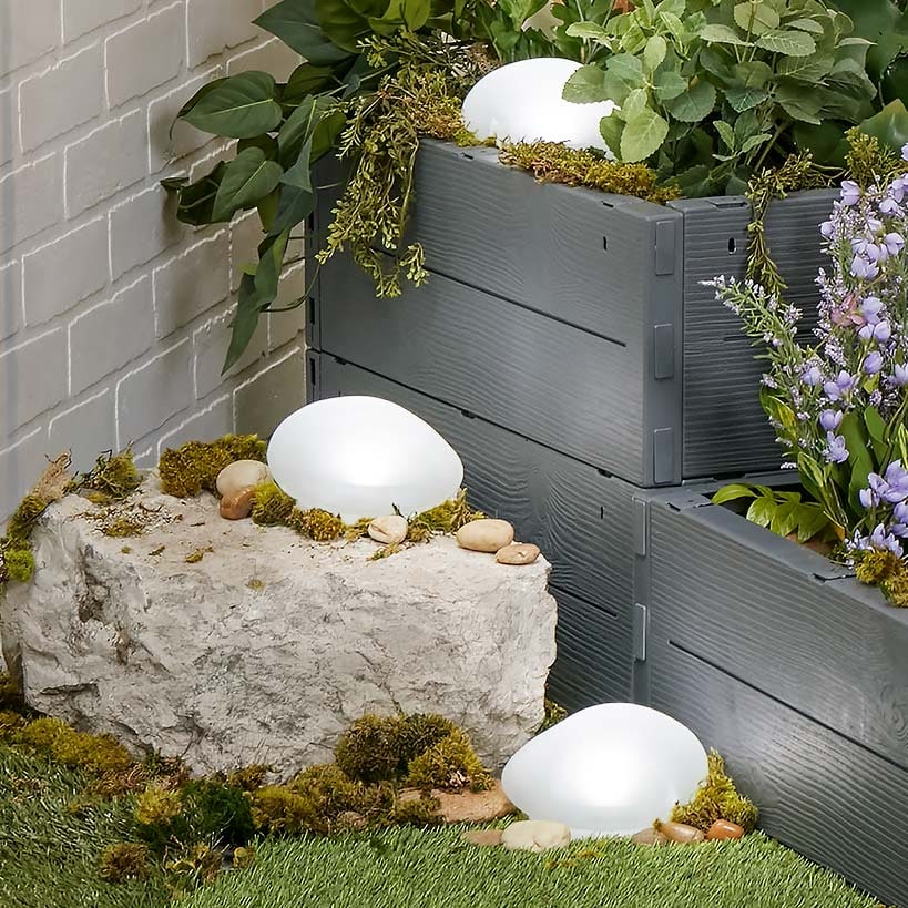 Solar White Rock Light Outdoor Decor - Image 5