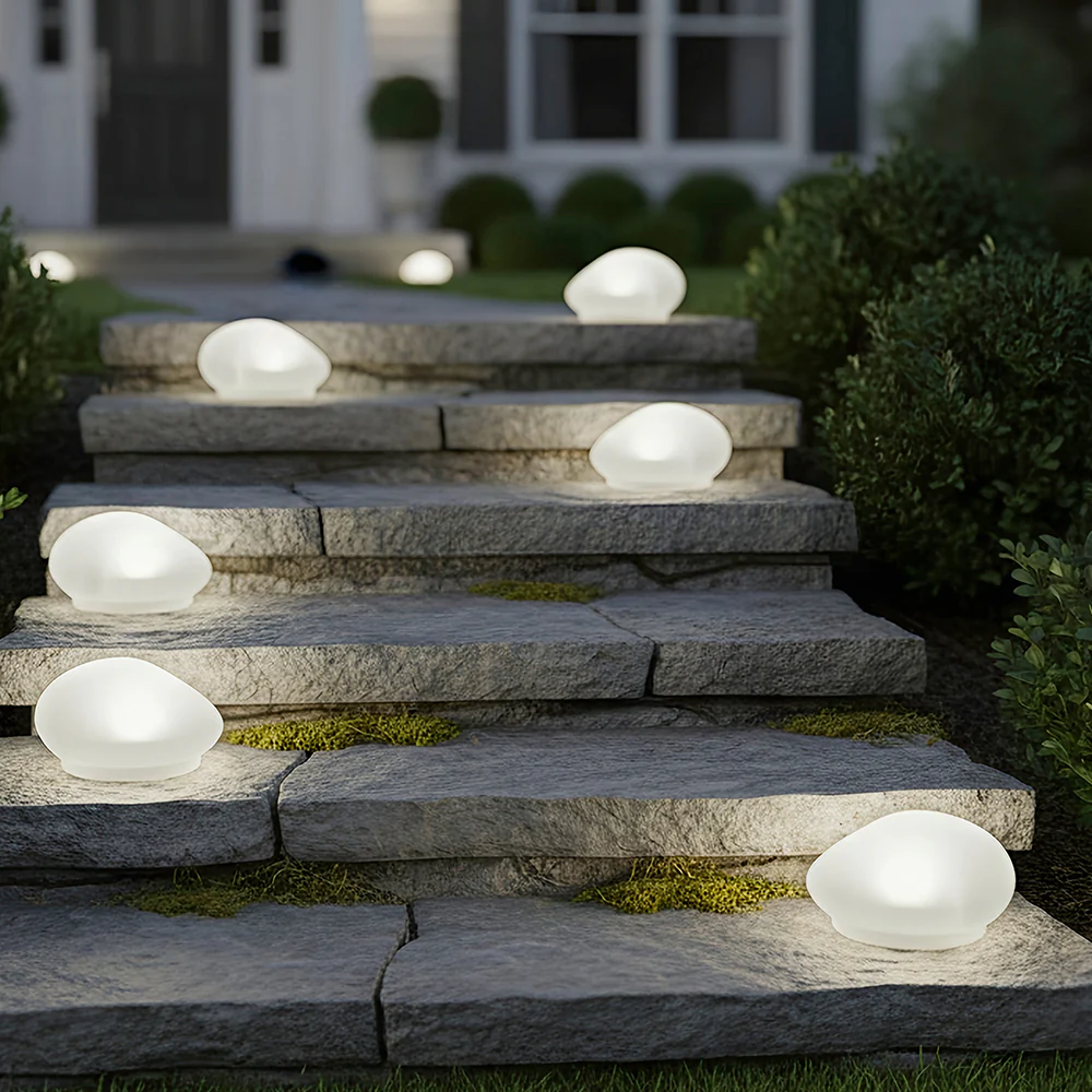 Solar White Rock Light Outdoor Decor - Image 6