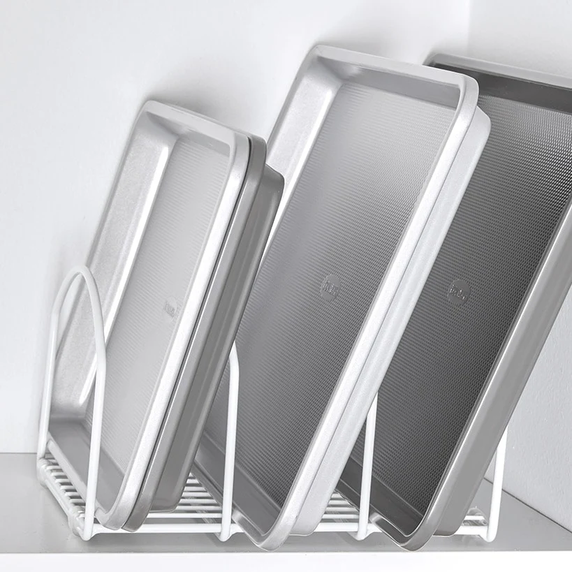 Space Saving Cutting Board or Bakeware Metal Organizer Storage - Image 3