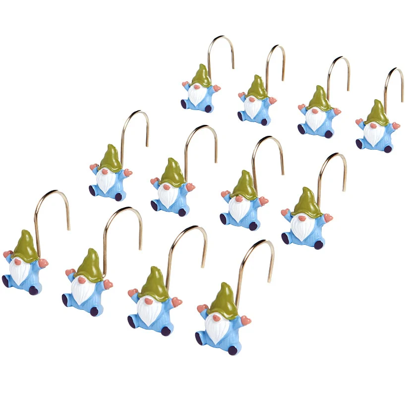 Spring Gnome Shower Curtain, Hand Towels, Valance or Hooks - Image 8