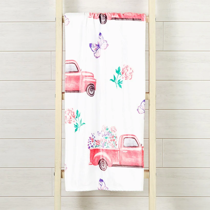 Spring Truck 50"x60" Fleece Plush Throw
