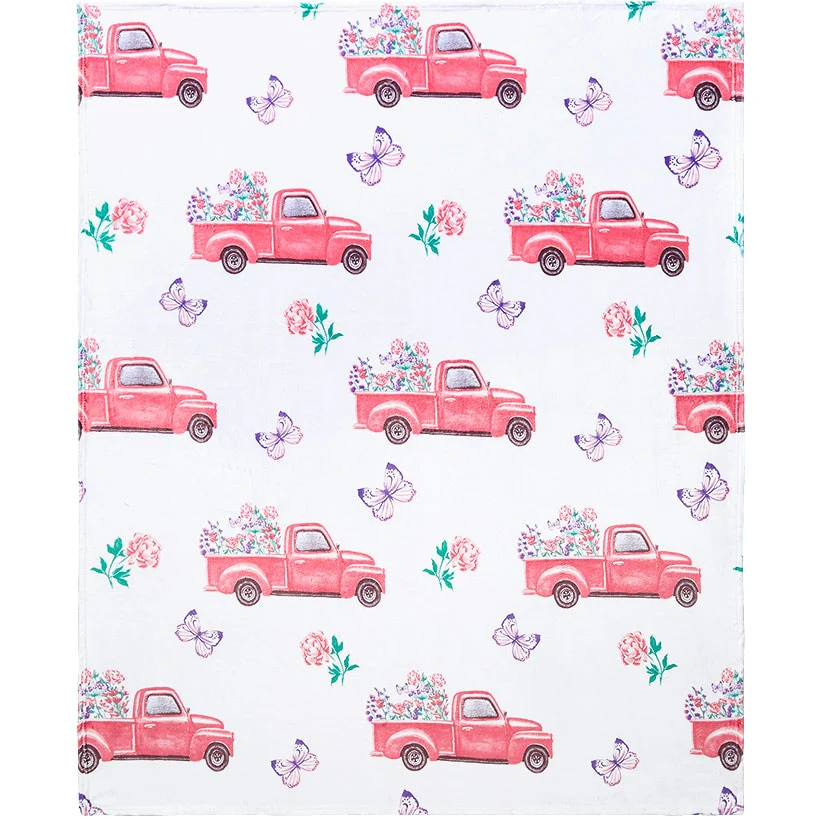 Spring Truck 50"x60" Fleece Plush Throw - Image 2