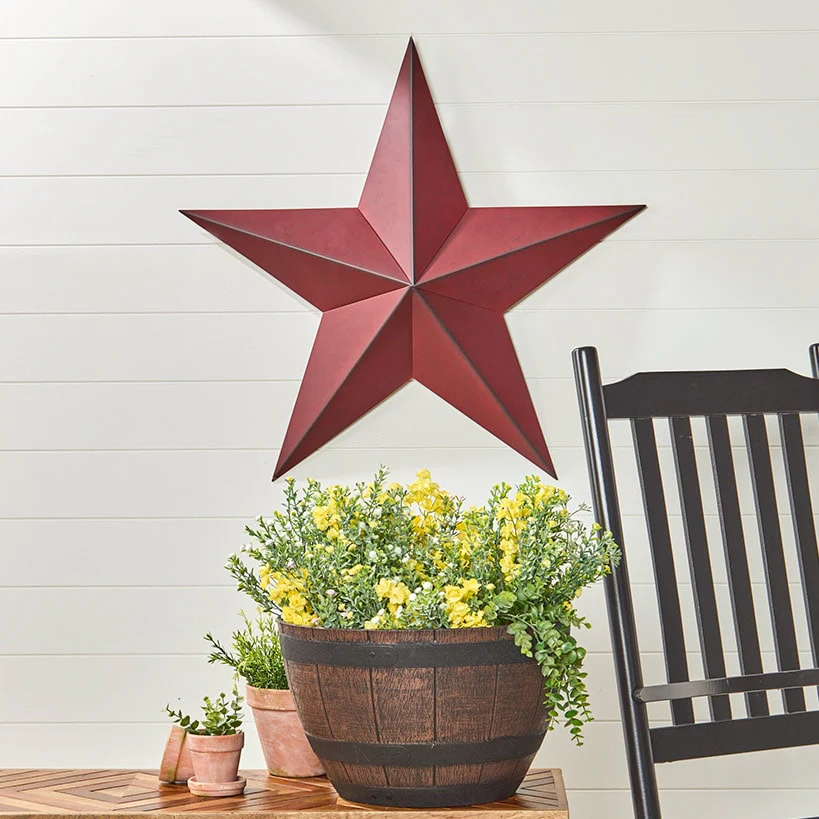 Star Metal Wall Decor Dimensional Red - Image 3