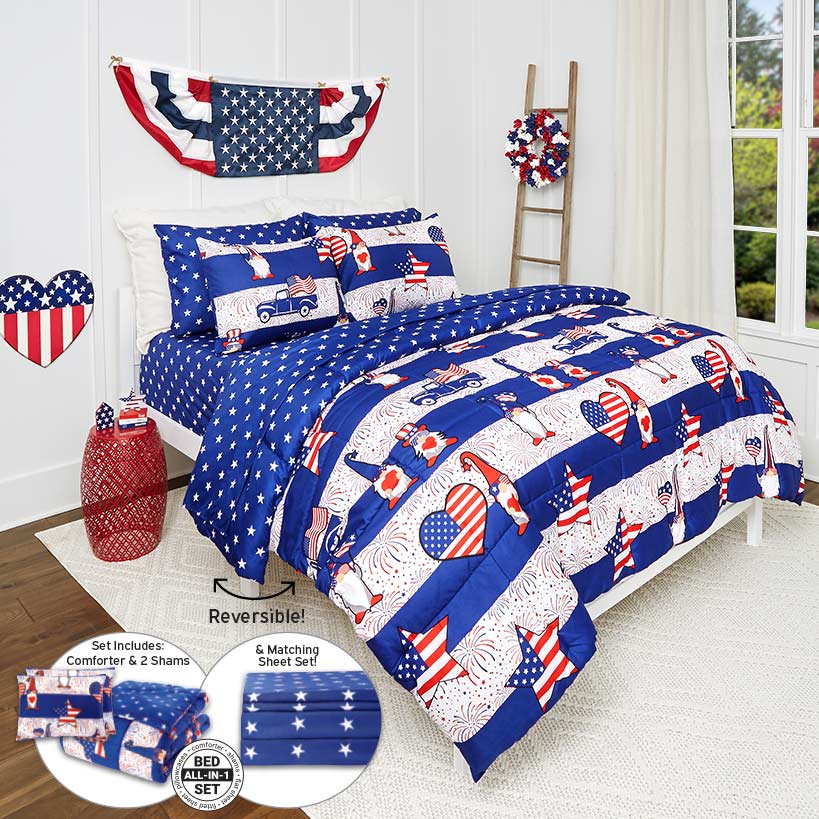 Stars and Stripes Gnome Complete Comforter Set - Image 2