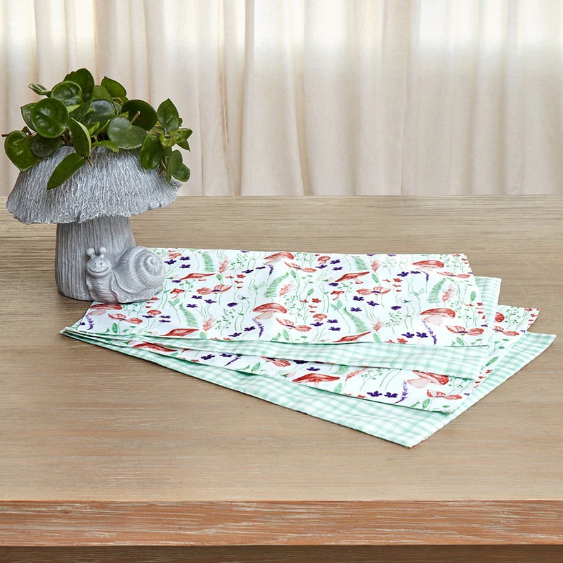 Stella Spring Mushroom Table Runner or Set of 4 Placemats - Image 5