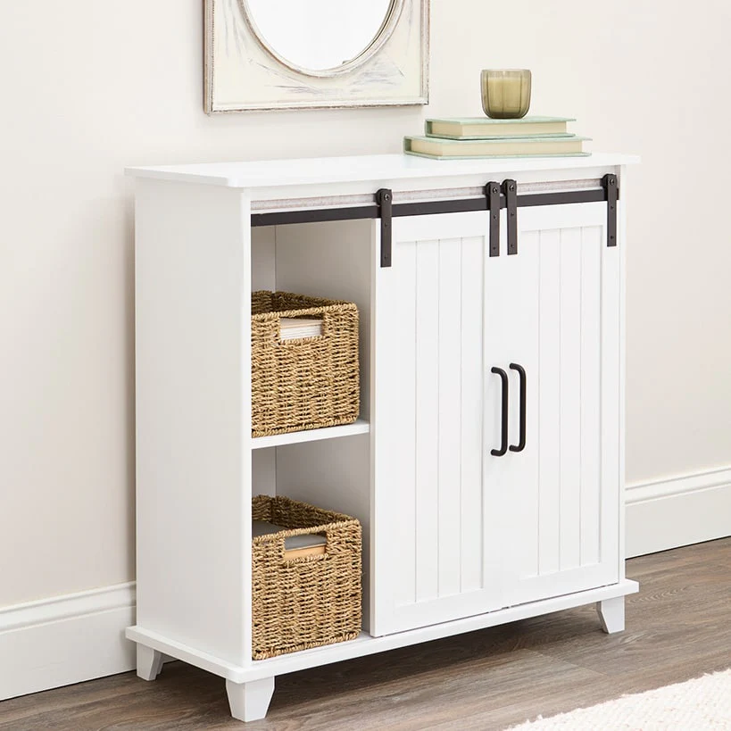 Storage Cabinet With Sliding Barn Style Door - Image 4
