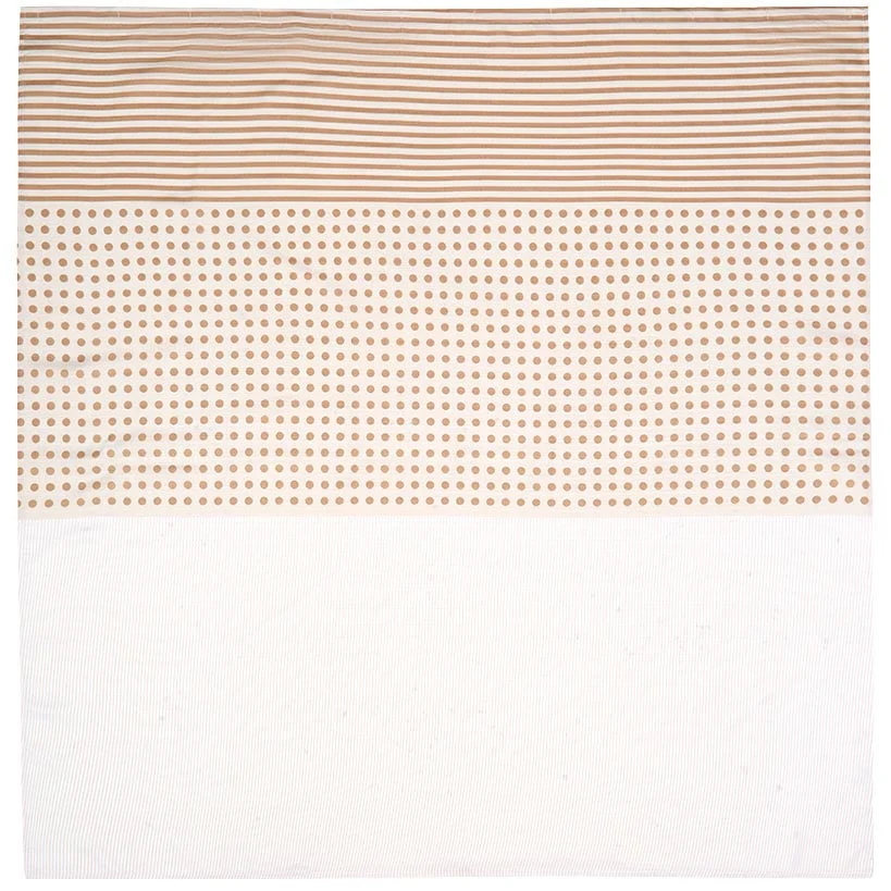 Stripe Dots Shower Curtain with Hooks - Image 2