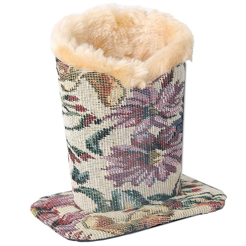 Stylish Eyeglass Holder Floral Plush Lined Case - Image 2