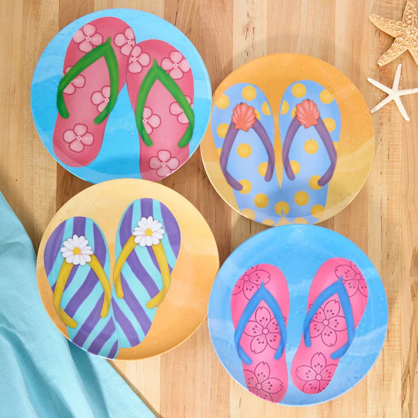 Summer Dining Melamine Plates Set of 4 - Image 4