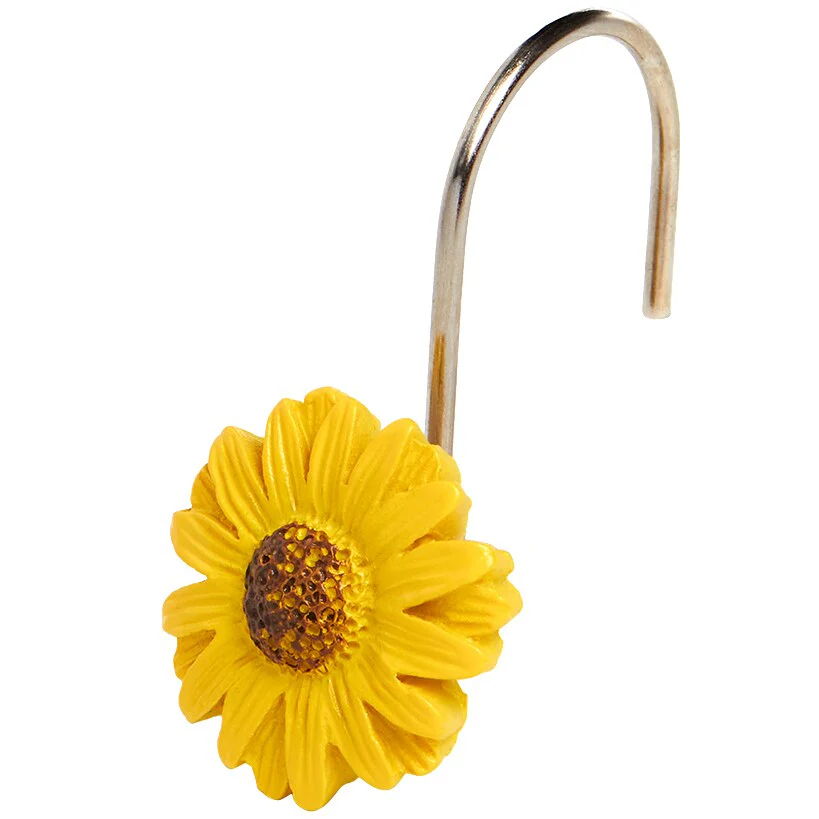 Sunflowers and Gnomes Shower Curtain, Valance, or Hooks - Image 3